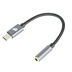 Adaptador de audio de USB-C a conector jack de 3,5 mm de INOVU .