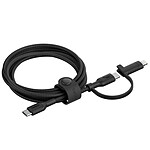 Cable USB-C y Lightning 2 en 1 Belkin Boost Charge Pro (negro)