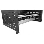 Soporte de carril DIN DeLock para rack de 19", 4U, Negro 