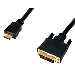 DVI-D Single Link cable / HDMI cable (5 meters) gold plated